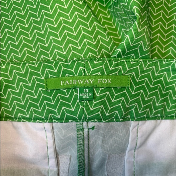 Fairway Fox green/white Made in USA golf shorts Bermuda - Picture 5 of 7